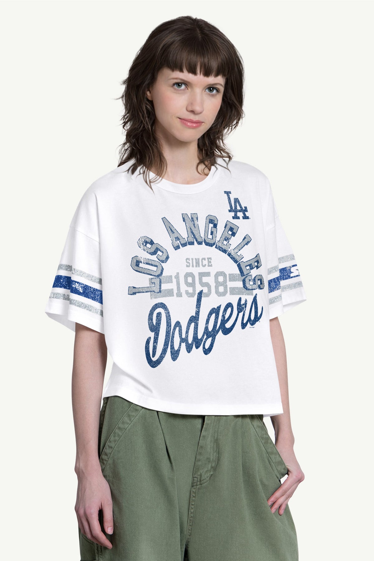 Starter WOMENS LOS ANGELES DODGERS OFFENSE SHORT SLEEVE T SHIRT