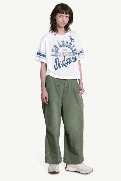 Starter WOMENS LOS ANGELES DODGERS OFFENSE SHORT SLEEVE T SHIRT