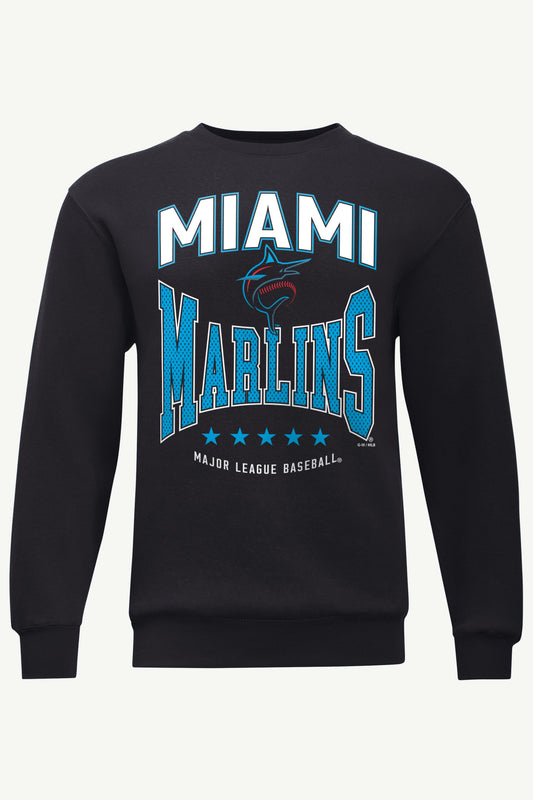 Starter MENS MIAMI MARLINS CENTER SQUEEZE SWEATSHIRT