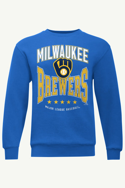 Starter MENS MILWAUKEE BREWERS CENTER SQUEEZE SWEATSHIRT