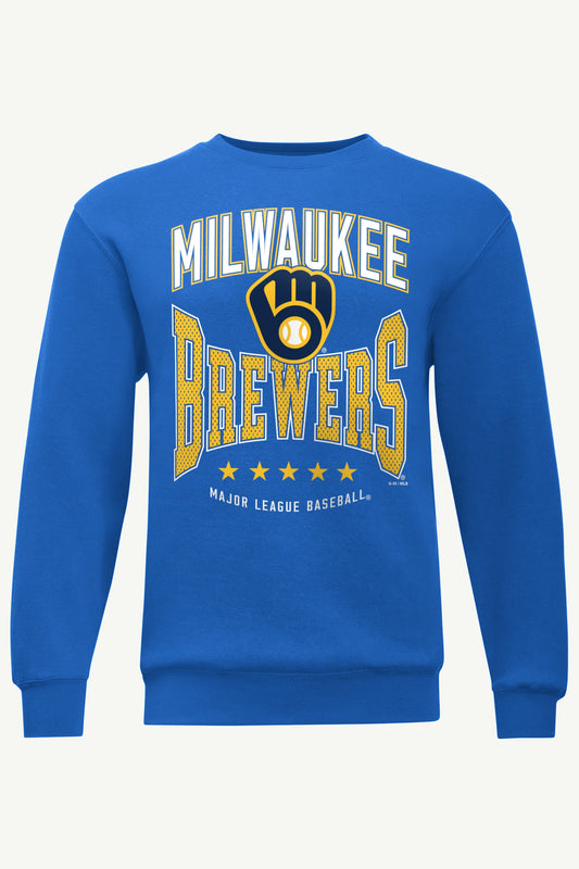 Starter MENS MILWAUKEE BREWERS CENTER SQUEEZE SWEATSHIRT