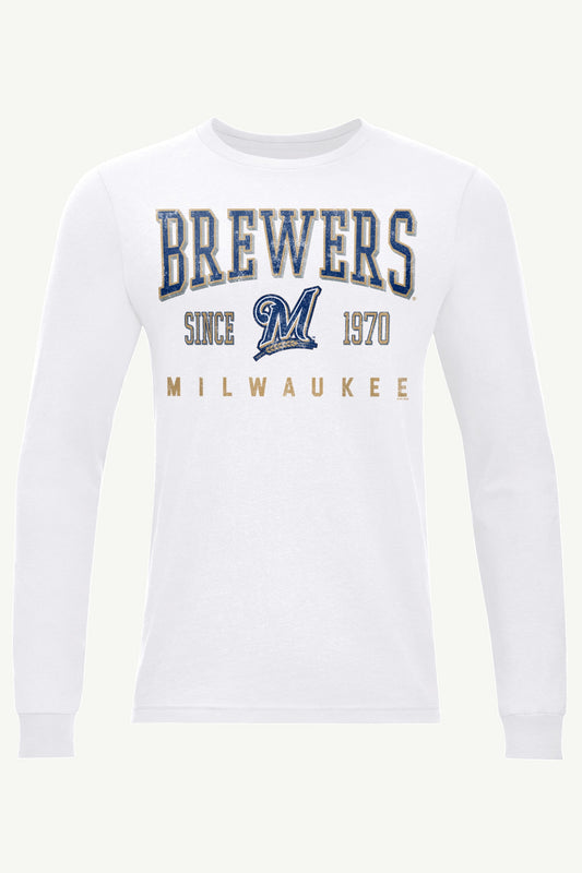 Starter MENS MILWAUKEE BREWERS RETRO LONG SLEEVE T SHIRT
