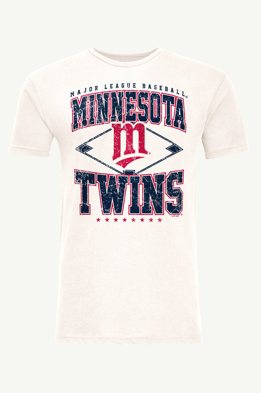 Starter MENS MINNESOTA TWINS DISTRESSED COOPERSTOWN DIAMOND SHORT SLEEVE T SHIRT