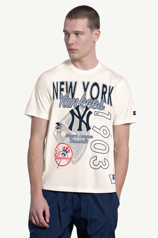 Starter MENS NEW YORK YANKEES WILD CARD SHORT SLEEVE T SHIRT