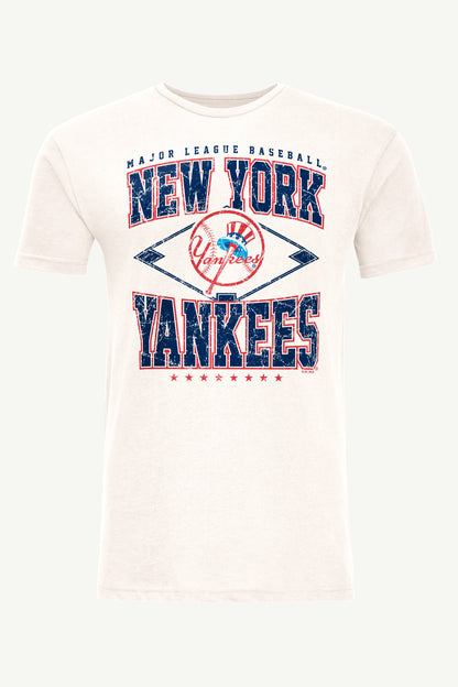 Starter MENS NEW YORK YANKEES DISTRESSED COOPERSTOWN DIAMOND SHORT SLEEVE T SHIRT
