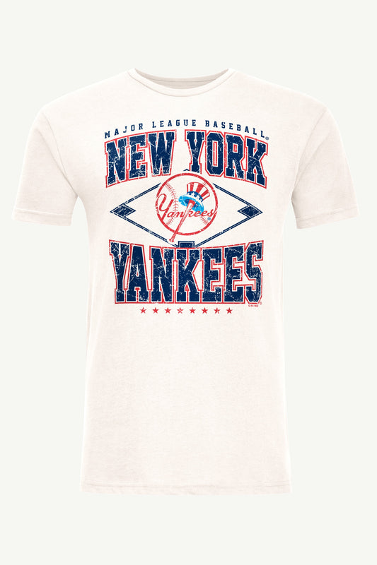 Starter MENS NEW YORK YANKEES DISTRESSED COOPERSTOWN DIAMOND SHORT SLEEVE T SHIRT