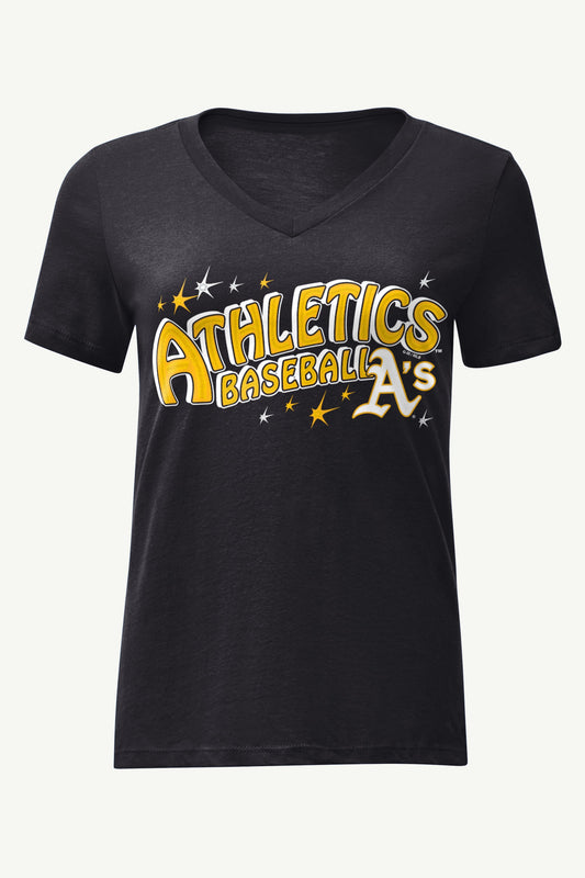 Starter WOMENS ATHLETICS FIREWORKS V NECK T SHIRT
