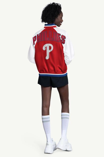 Starter WOMENS PHILADELPHIA PHILLIES BLITZ VARSITY JACKET