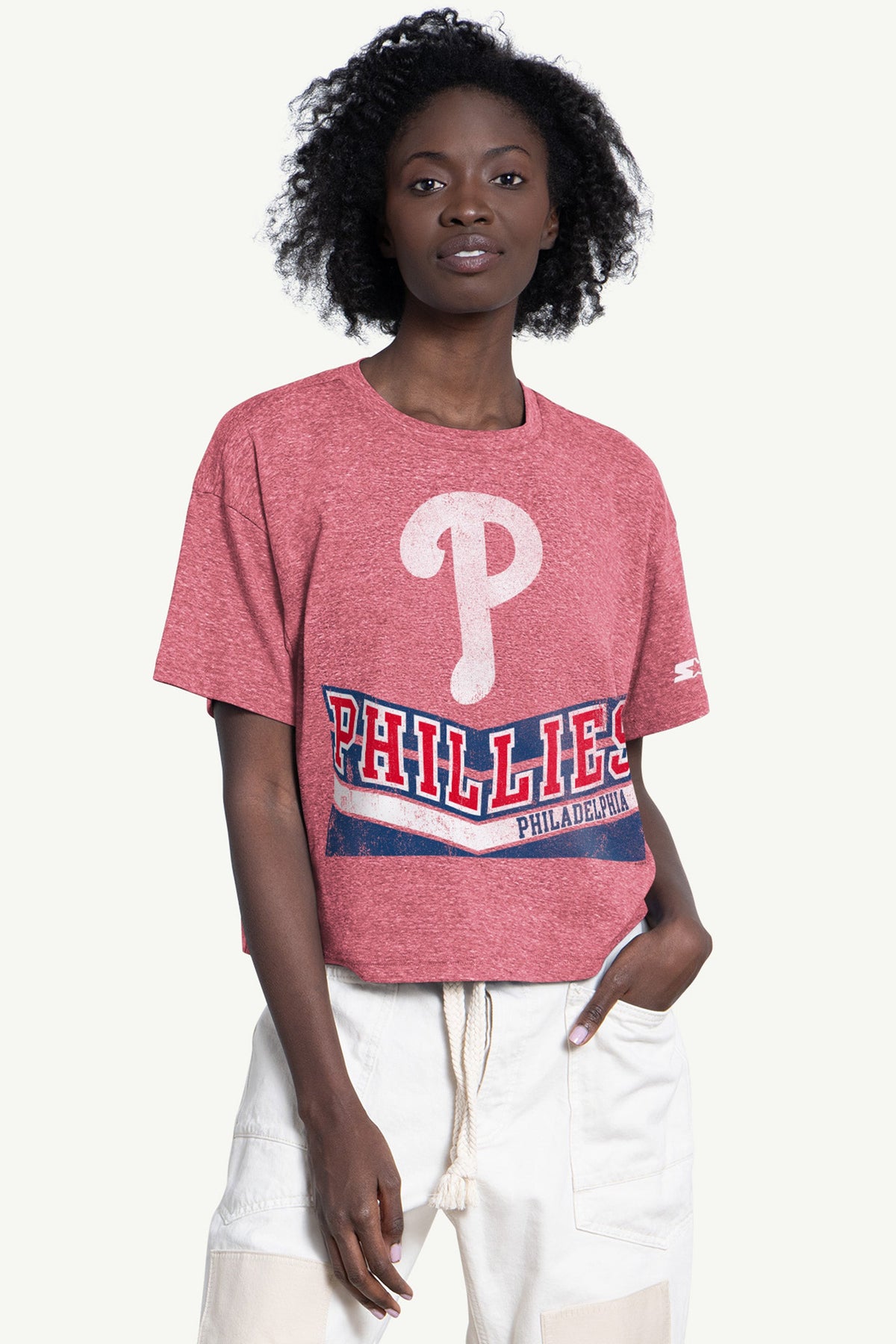 Starter WOMENS PHILADELPHIA PHILLIES JUMP SHOT TEE