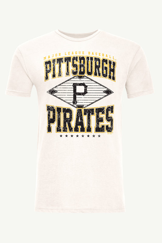 Starter MENS PITTSBURGH PIRATES  DISTRESSED COOPERSTOWN DIAMOND SHORT SLEEVE T SHIRT