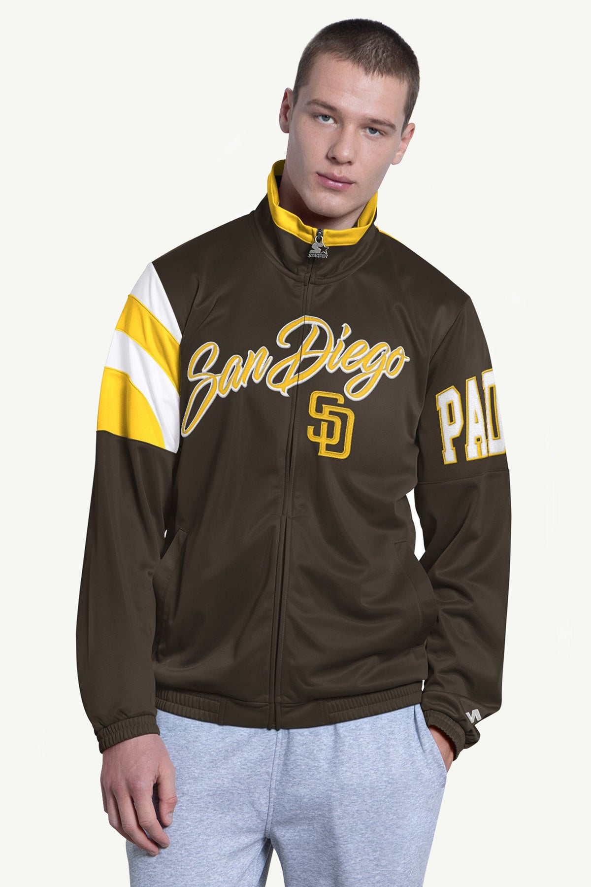 Starter MENS SAN DIEGO PADRES HERITAGE TRACK JACKET