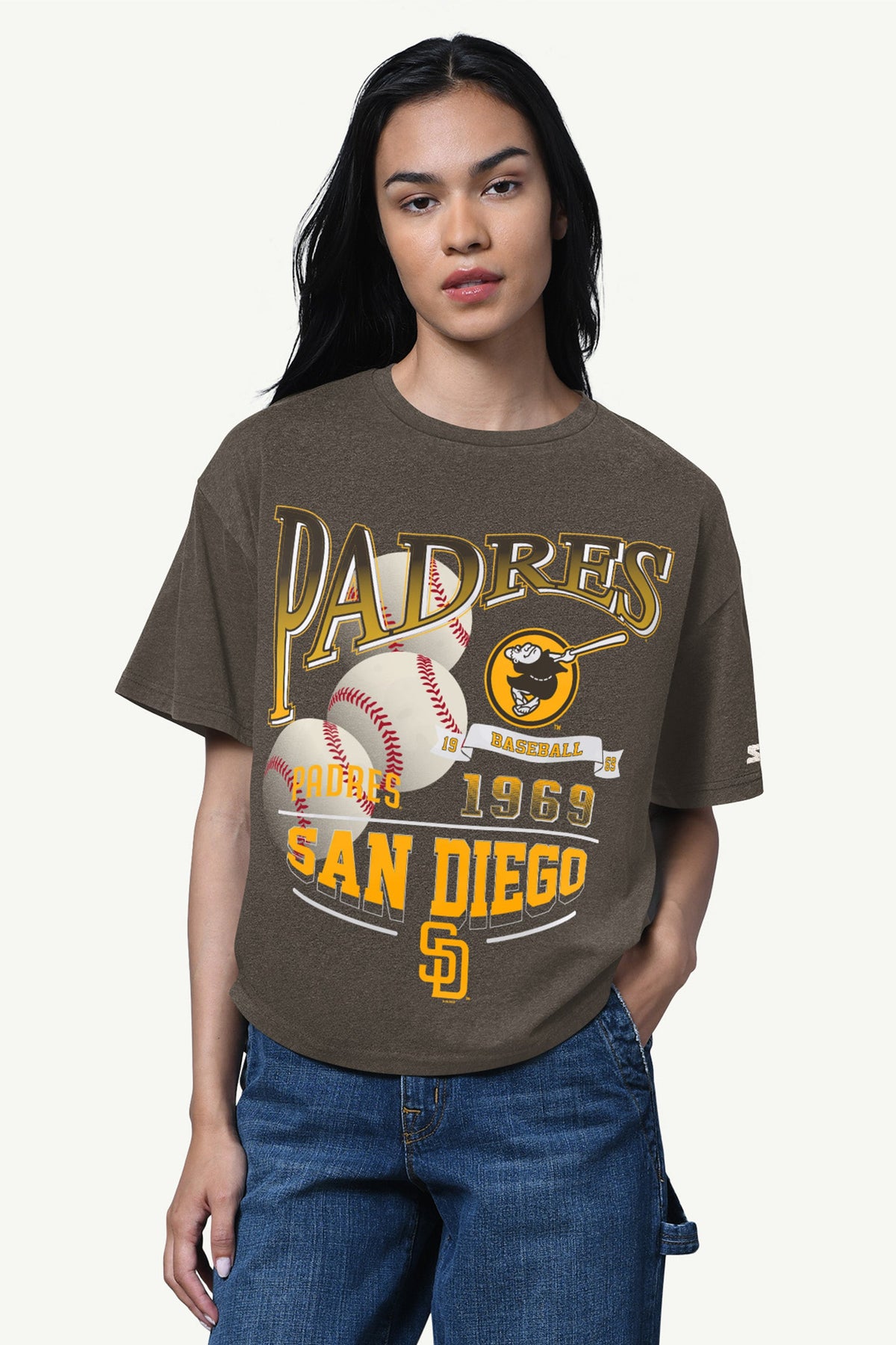 Starter WOMENS SAN DIEGO PADRES HALL OF FAME T SHIRT