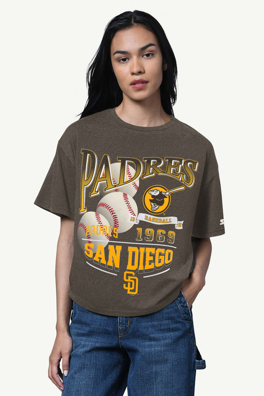 Starter WOMENS SAN DIEGO PADRES HALL OF FAME T SHIRT