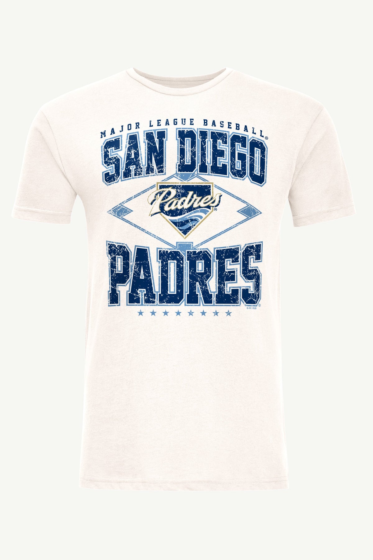 Starter MENS SAN DIEGO PADRES DISTRESSED COOPERSTOWN DIAMOND SHORT SLEEVE T SHIRT