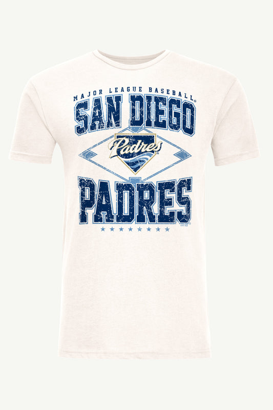 Starter MENS SAN DIEGO PADRES DISTRESSED COOPERSTOWN DIAMOND SHORT SLEEVE T SHIRT