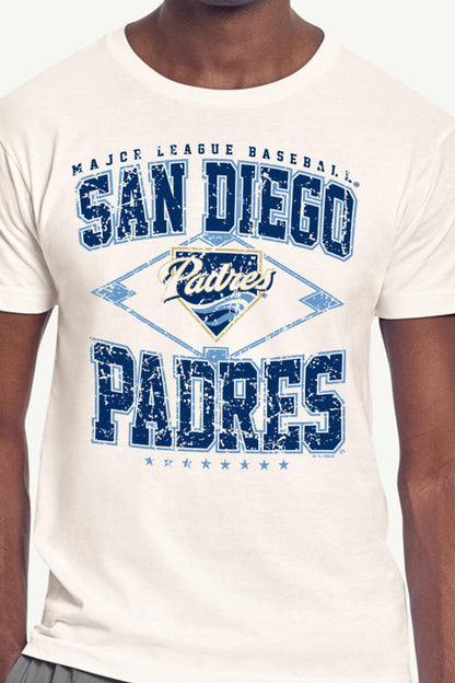 Starter MENS SAN DIEGO PADRES DISTRESSED COOPERSTOWN DIAMOND SHORT SLEEVE T SHIRT