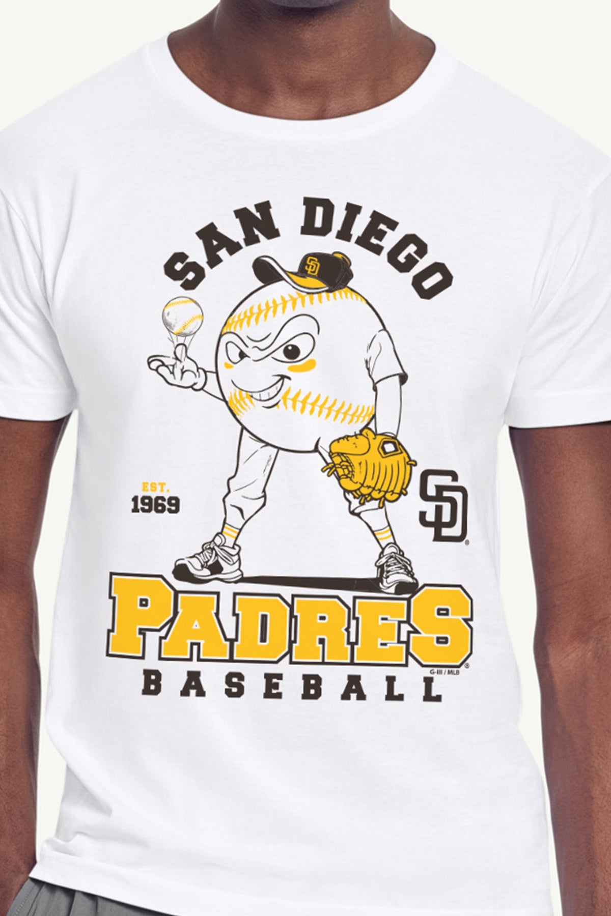 Starter MENS SAN DIEGO PADRES BASEBALL CHARACTER SHORT SLEEVE T SHIRT