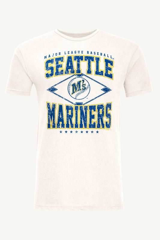 Starter MENS SEATTLE MARINERS DISTRESSED COOPERSTOWN DIAMOND SHORT SLEEVE T SHIRT