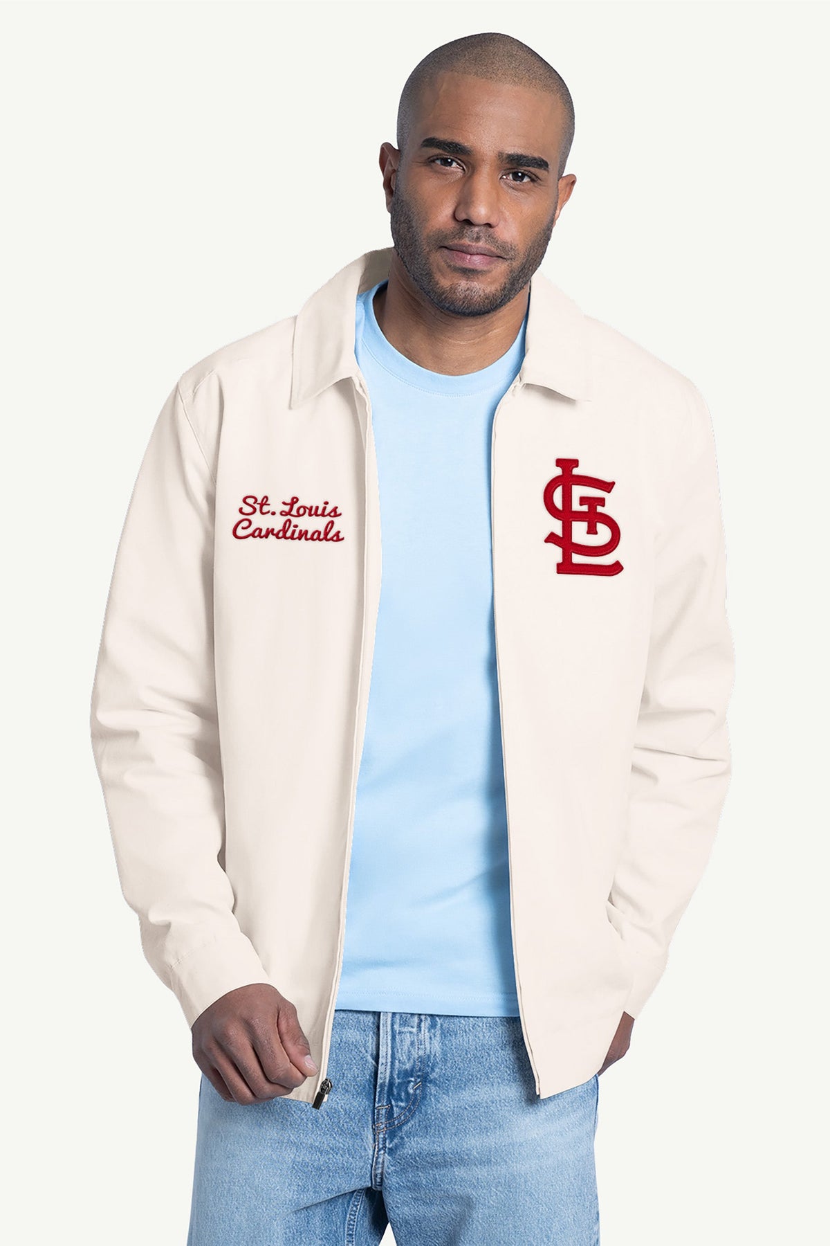 Starter MENS ST. LOUIS CARDINALS FRANCHISE FULL ZIP JACKET
