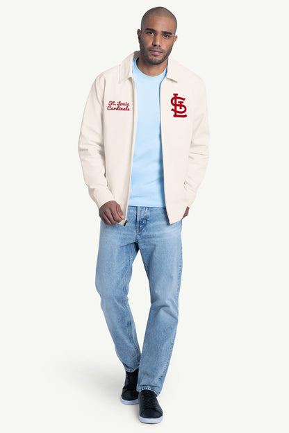 Starter MENS ST. LOUIS CARDINALS FRANCHISE FULL ZIP JACKET