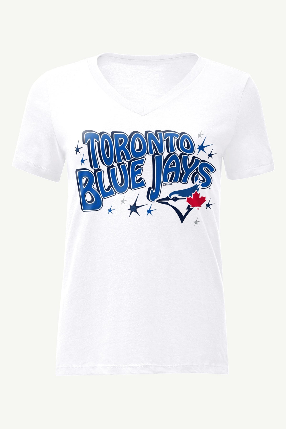 Starter WOMENS TORONTO BLUE JAYS FIREWORKS V NECK T SHIRT