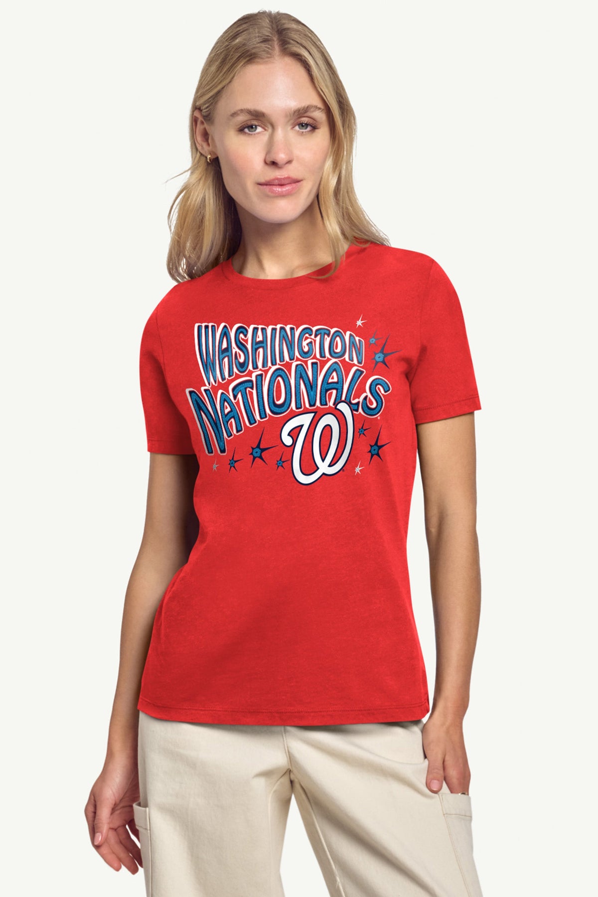 Starter WOMENS WASHINGTON NATIONALS FIREWORKS T SHIRT