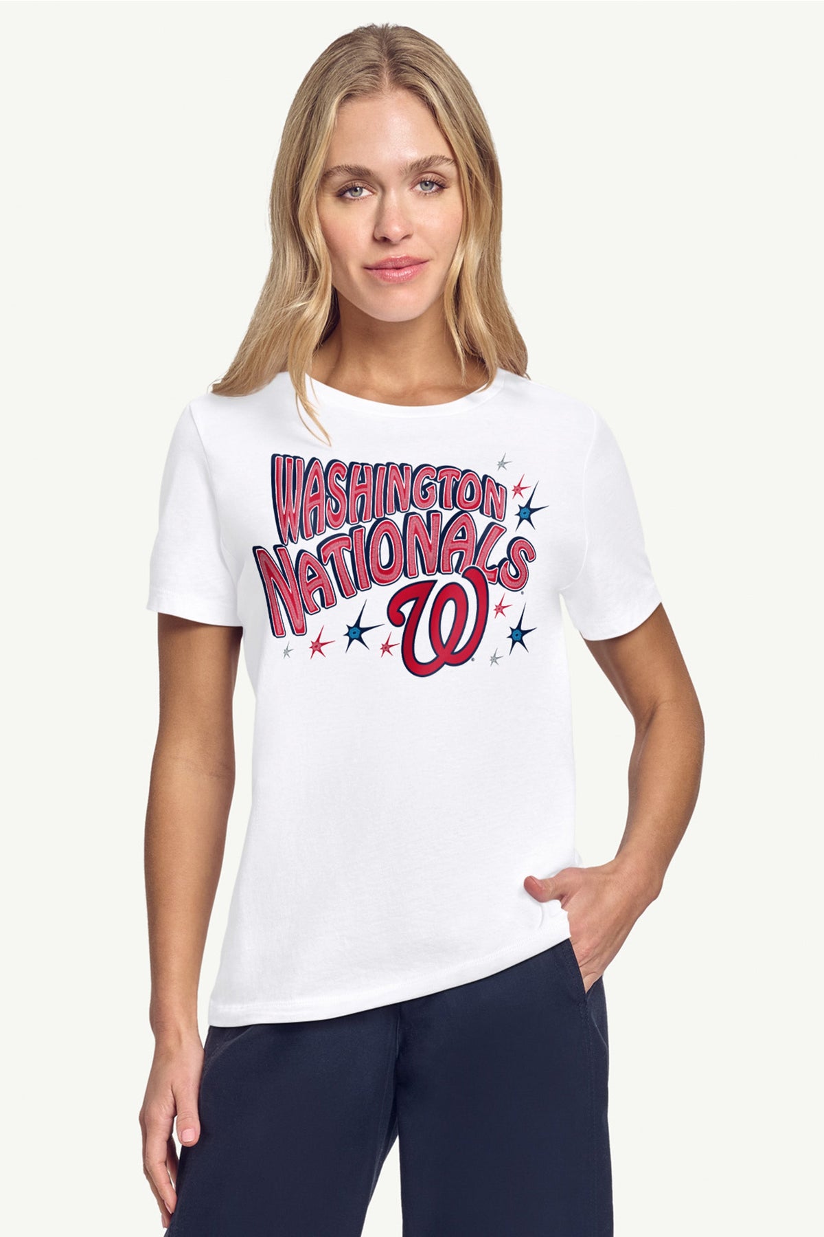 Starter WOMENS WASHINGTON NATIONALS FIREWORKS T SHIRT