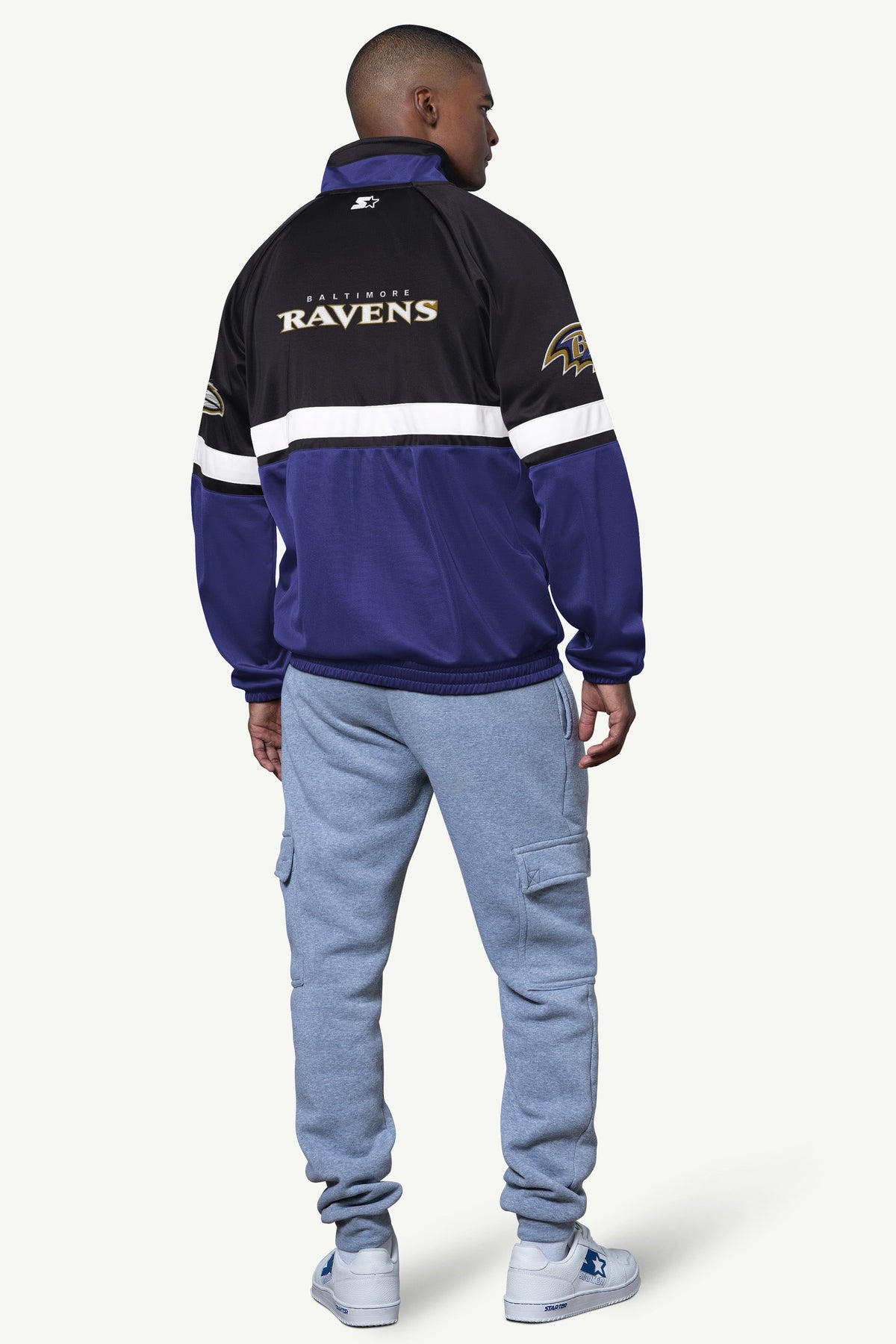 Starter MENS BALTIMORE RAVENS VETERAN TRACK JACKET
