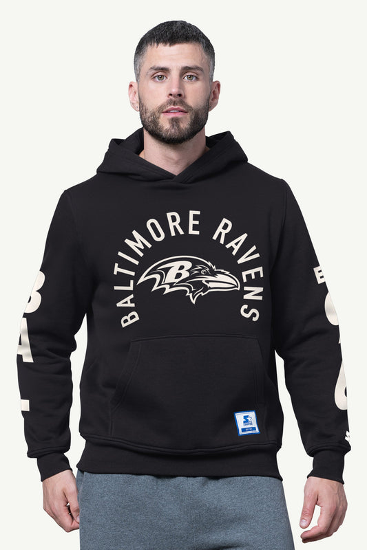 Starter MENS BALTIMORE RAVENS HANDOFF FLEECE HOODIE