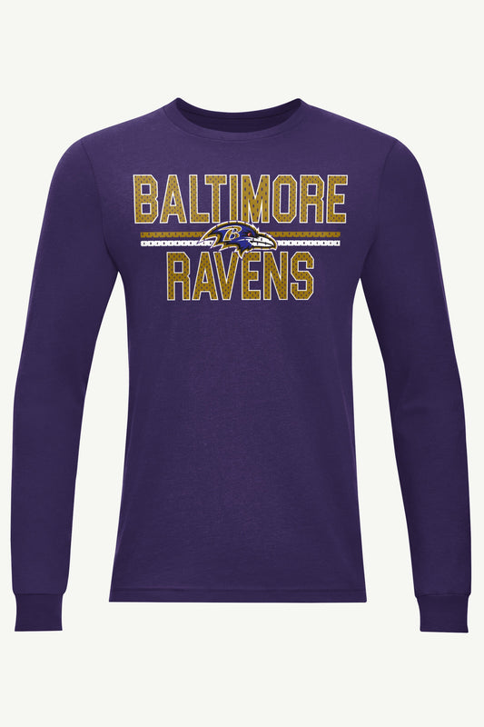 Starter MENS BALTIMORE RAVENS MESH LOOK LONG SLEEVE T SHIRT