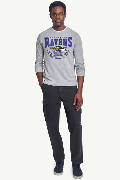 Starter MENS BALTIMORE RAVENS 80's INSPIRED LONG SLEEVE T SHIRT