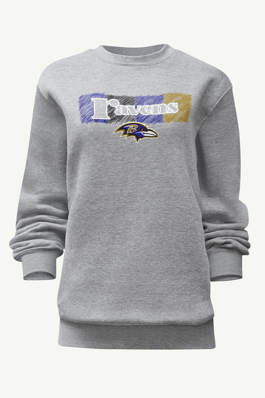 Starter WOMENS BALTIMORE RAVENS COLOR SHADING SWEATSHIRT