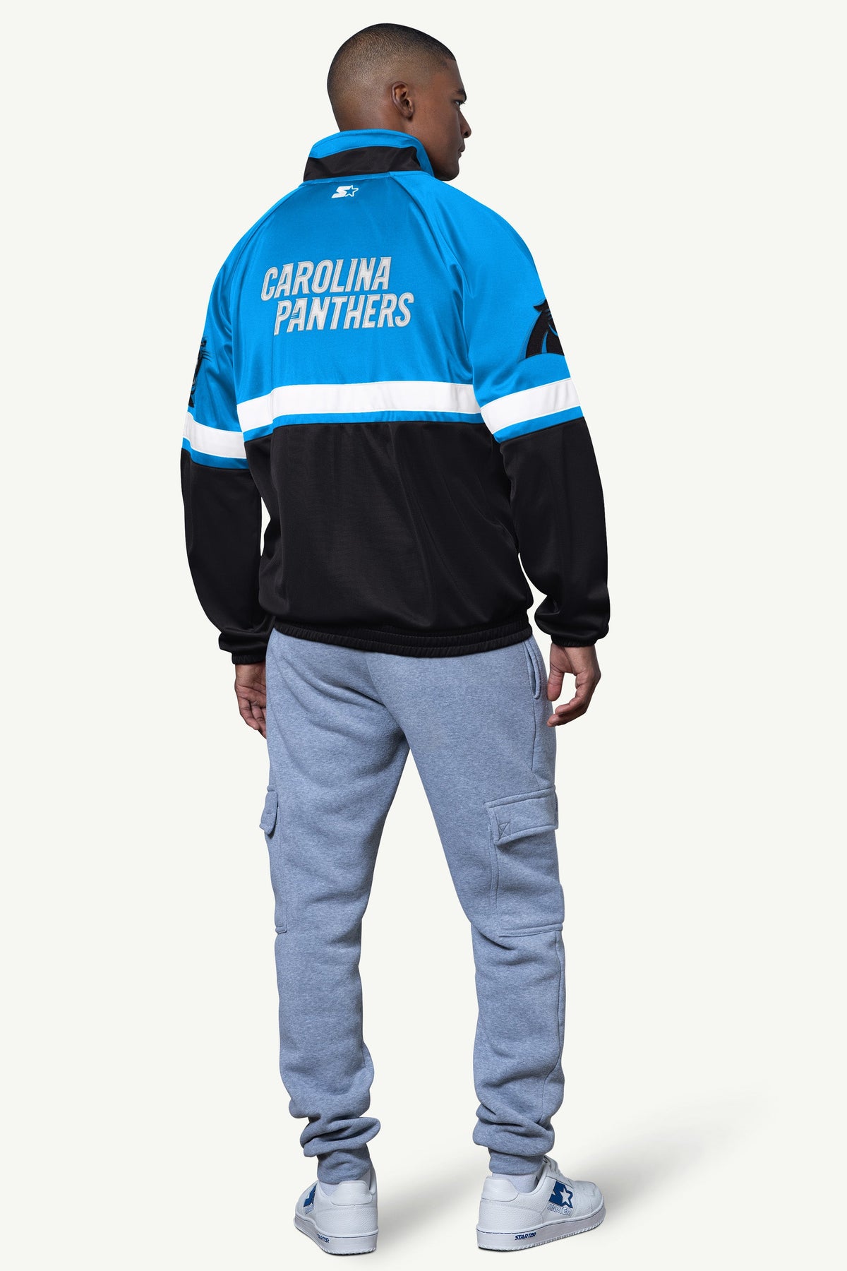 Starter MENS CAROLINA PANTHERS VETERAN TRACK JACKET