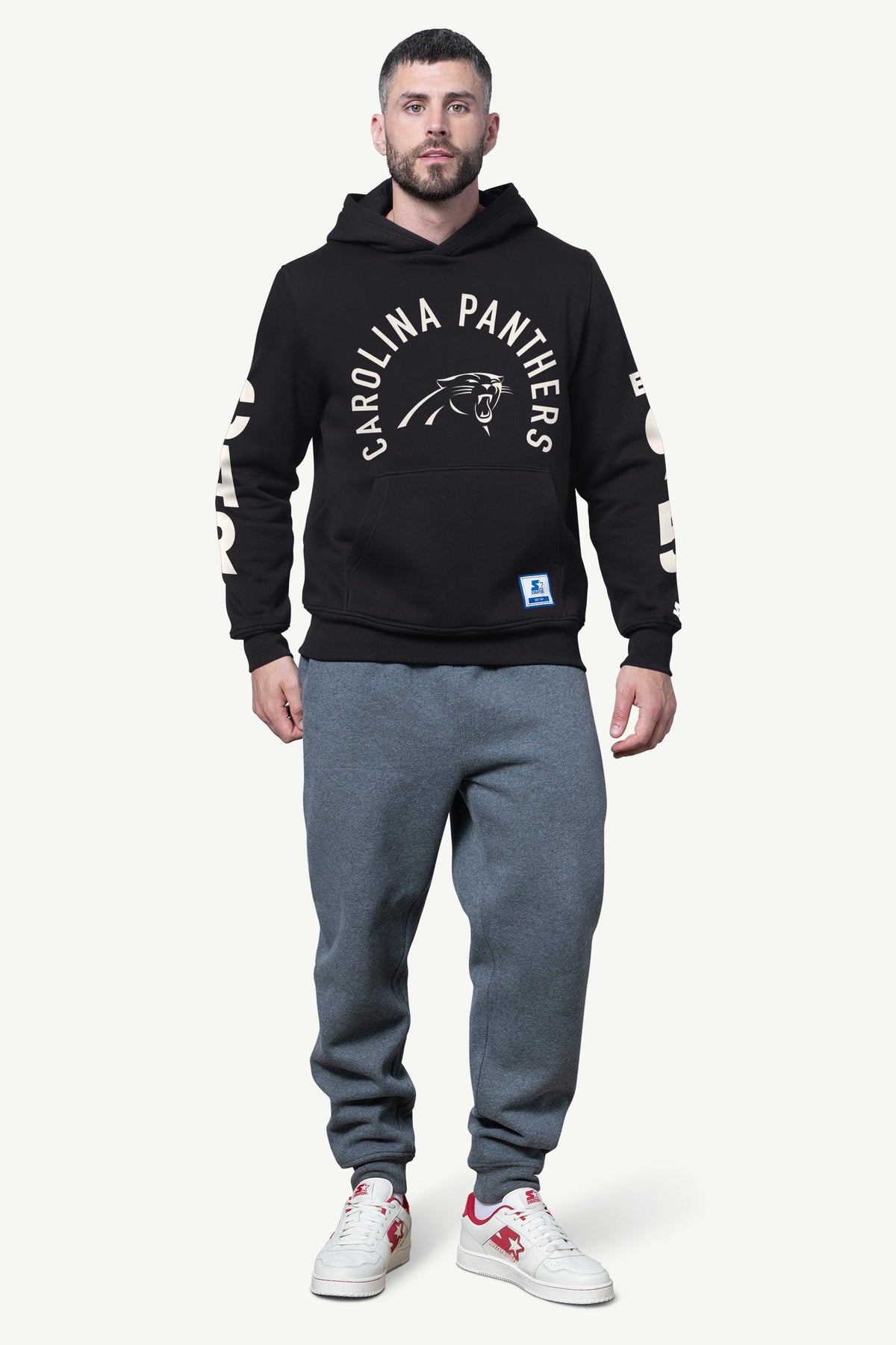 Starter MENS CAROLINA PANTHERS HANDOFF FLEECE HOODIE