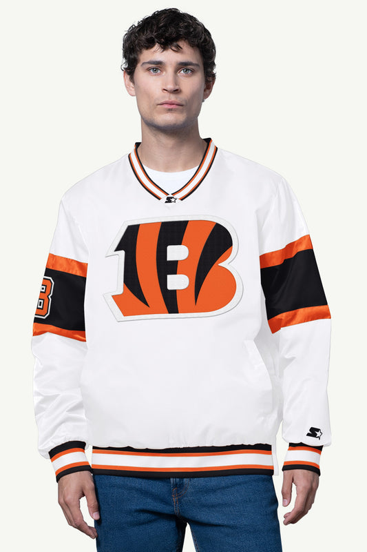Starter MENS CINCINNATI BENGALS SIGNAL COLLAR PULLOVER