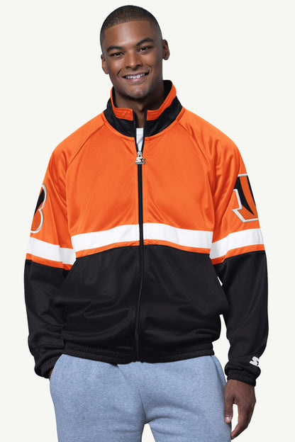 Starter MENS CINCINNATI BENGALS VETERAN TRACK JACKET