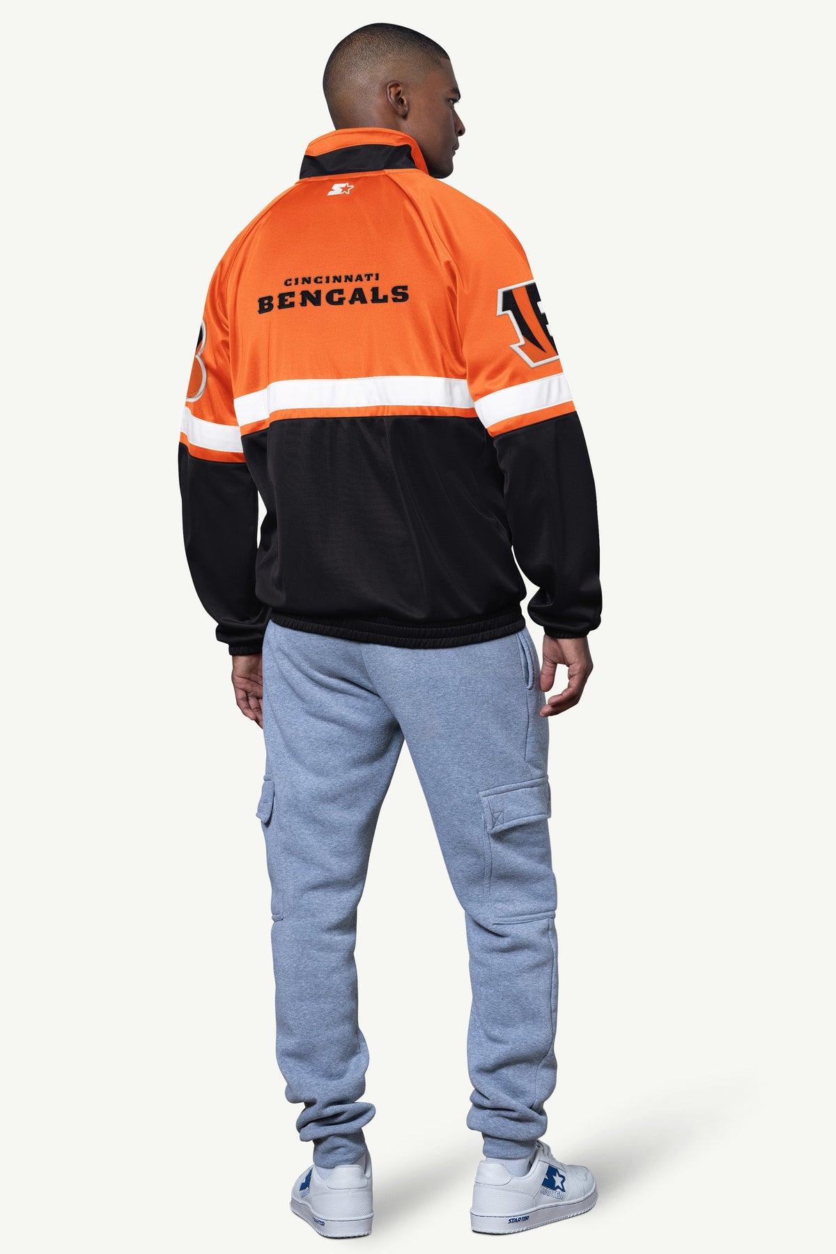 Starter MENS CINCINNATI BENGALS VETERAN TRACK JACKET