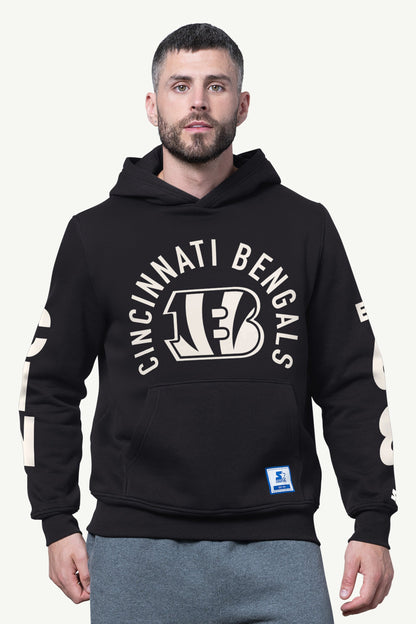 Starter MENS CINCINNATI BENGALS HANDOFF FLEECE HOODIE