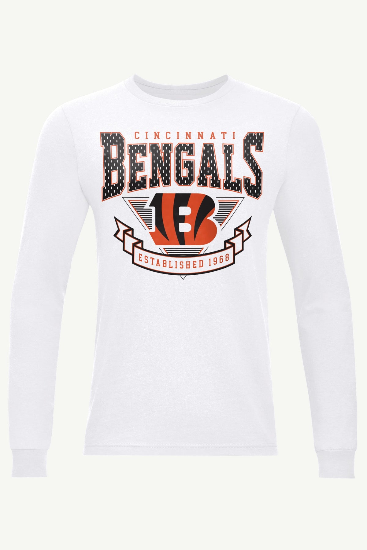 Starter MENS CINCINATTI BENGALS 80's INSPIRED LONG SLEEVE T SHIRT