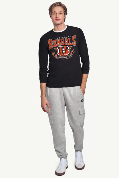 Starter MENS CINCINATTI BENGALS 80's INSPIRED LONG SLEEVE T SHIRT