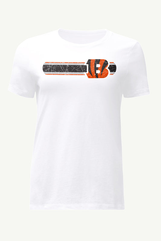 Starter WOMENS CINCINATI BENGALS STRIPE T SHIRT