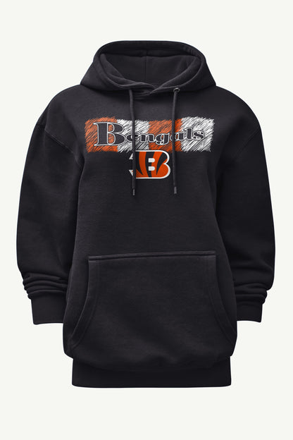 Starter WOMENS CINCINATI BENGALS COLOR SHADING HOODIE