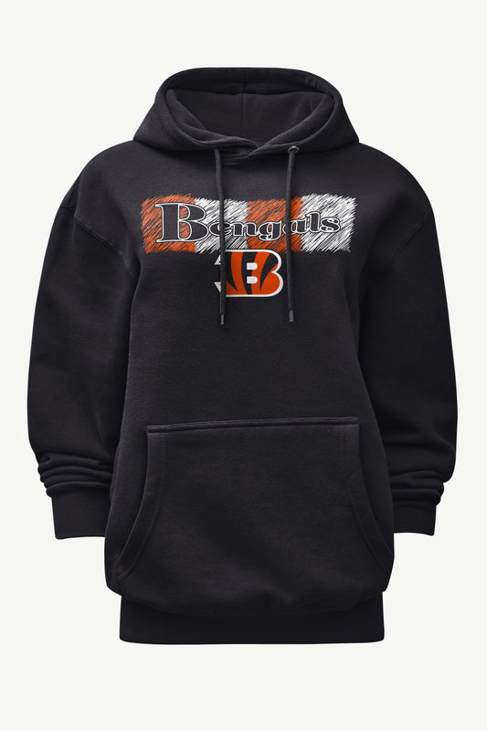 Starter WOMENS CINCINATI BENGALS COLOR SHADING HOODIE