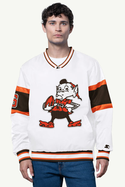 Starter MENS CLEVELAND BROWNS SIGNAL COLLAR PULLOVER