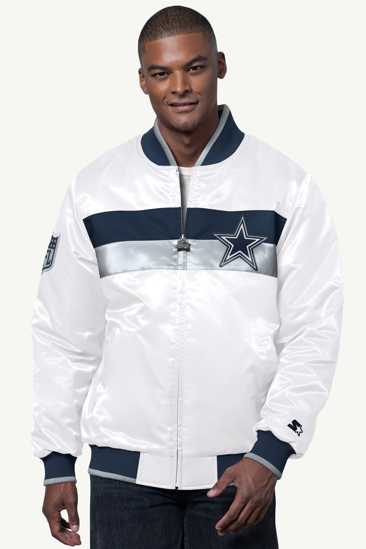 Starter MENS DALLAS COWBOYS AMBASSADOR SATIN VARSITY