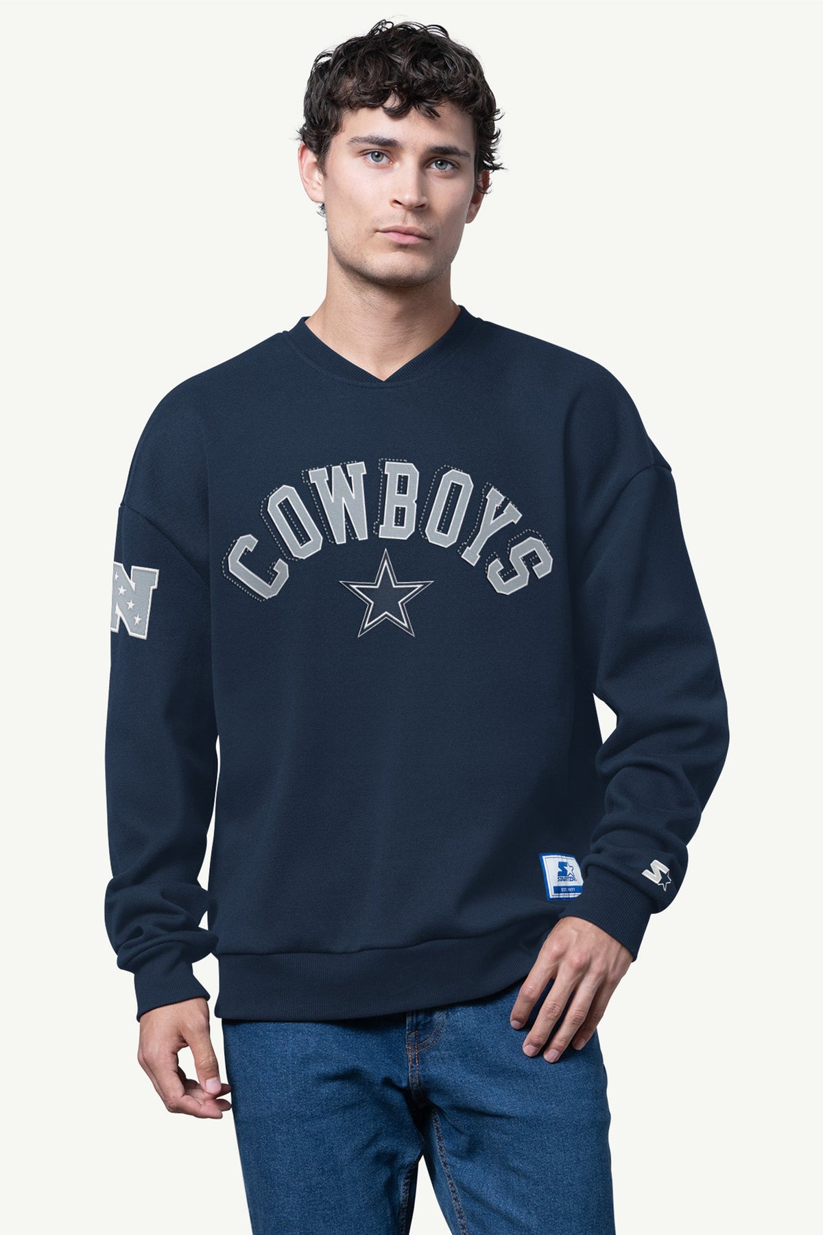 Starter MENS DALLAS COWBOYS PIQUE PULLOVER