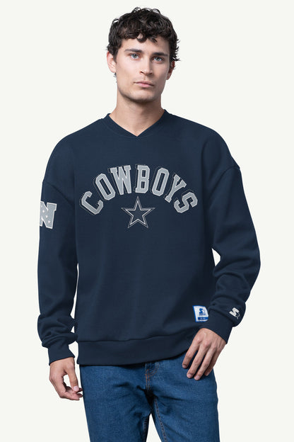 Starter MENS DALLAS COWBOYS PIQUE PULLOVER
