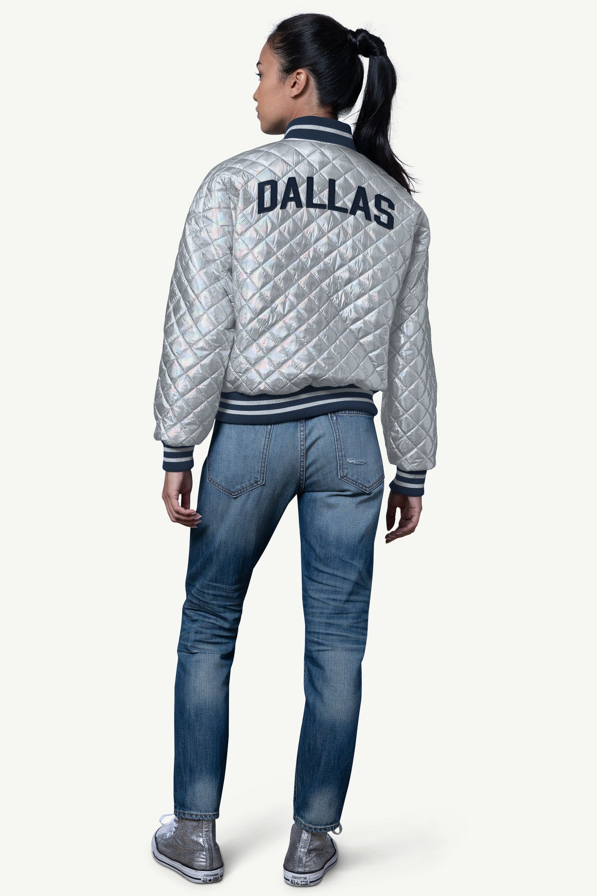 Starter WOMENS DALLAS COWBOYS BLOWOUT METALLIC JACKET