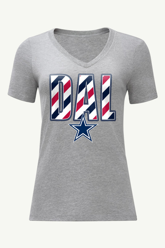 Starter WOMENS DALLAS COWBOYS STARS AND STRIPES V NECK T SHIRT