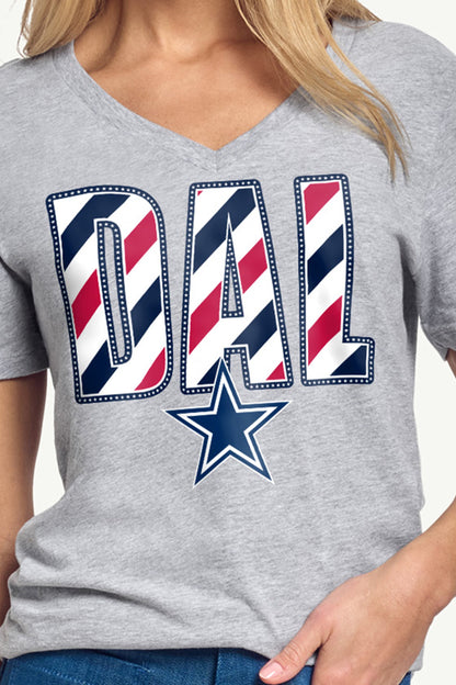 Starter WOMENS DALLAS COWBOYS STARS AND STRIPES V NECK T SHIRT